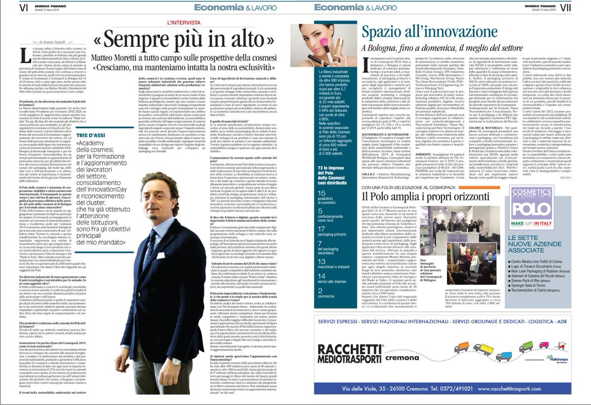 mondopadano's tweet image. #Cosmesi superstar al #Cosmopack di #Bologna.
@cosmoprofworld #impresa #mondopadano 
mondopadano.it/stories/attual…