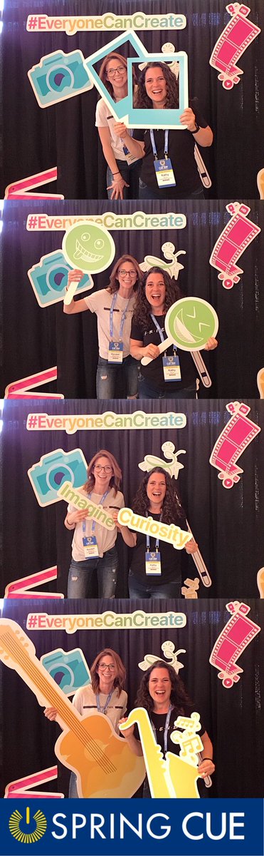 kathyterp's tweet photo. Stop by the Apple Playground and do the photo booth! So fun! #EveryoneCanCreate @AppleEDU @MrsKMiddle #Cue19 https://t.co/uqxJvjerC5