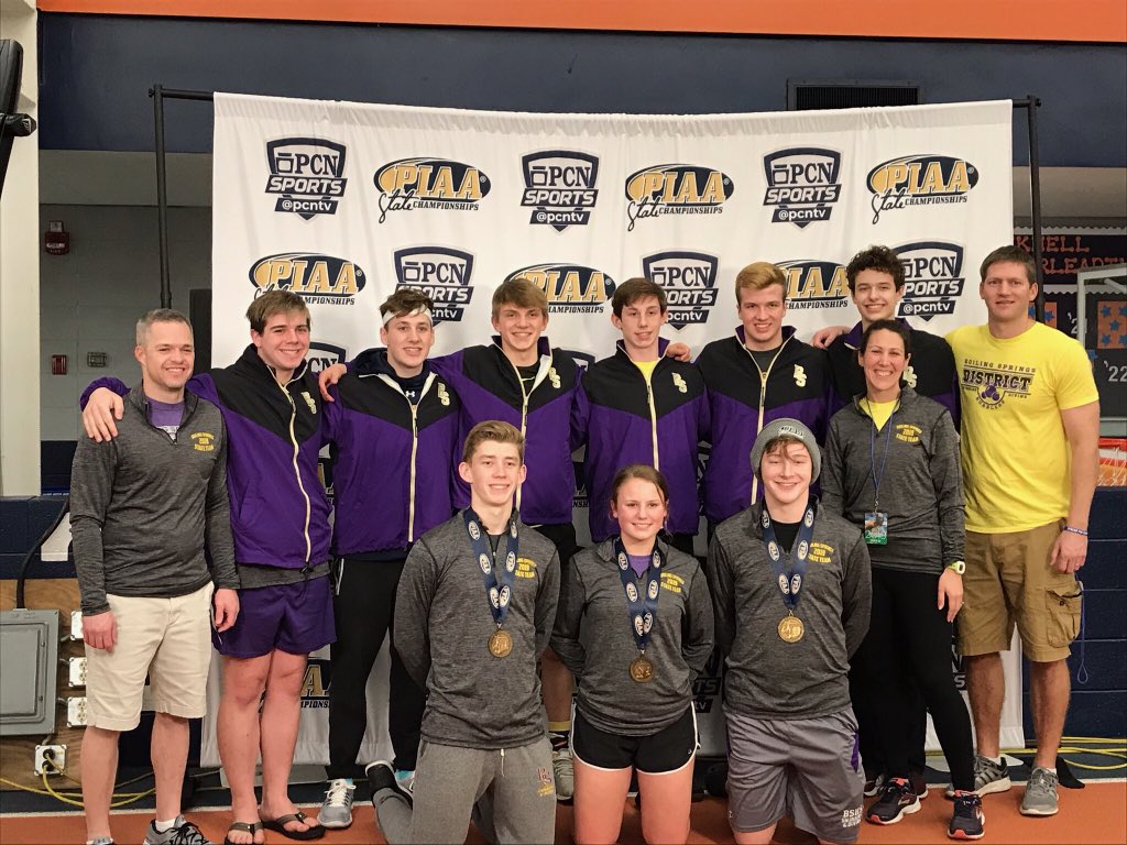 South_Middleton's tweet photo. 1/2: Congrats to our swimmers &amp; divers who competed at the State meet at Bucknell University: 

200 Free Relay: Cole Ellis, Evan Kase, Kevin Barnes, &amp; Garret Asper, 16th

400 Free Relay: Cole Ellis, Evan Kase, Kevin Barnes, &amp; Matt Otto, 21st

Photo credit: Lisa Barnes @GoBubblers https://t.co/vyiESXqazJ