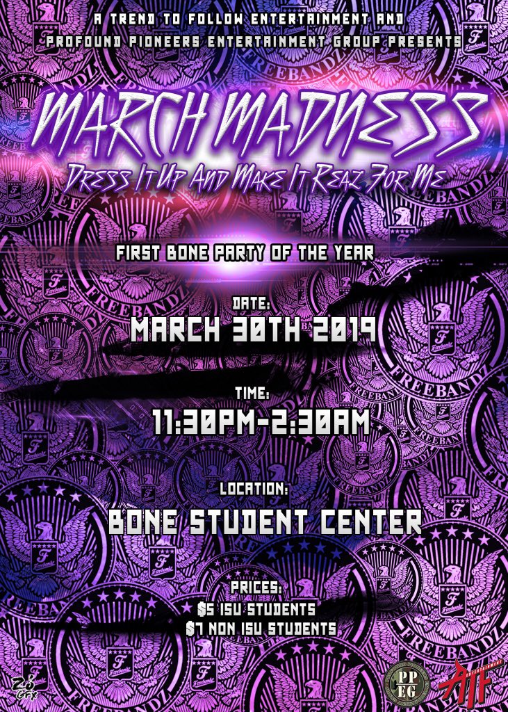 ATrendtoFollow's tweet photo. ‼️‼️FIRST BONE PARTY OF 2019! ATF AND @PPEG_ISU came strong with this High Fashion Party. Come with your best fit of all semester. It’s lit‼️‼️

 #ISU22 #ISU21 #ISU20 #ISU19 https://t.co/koX30qLBLo