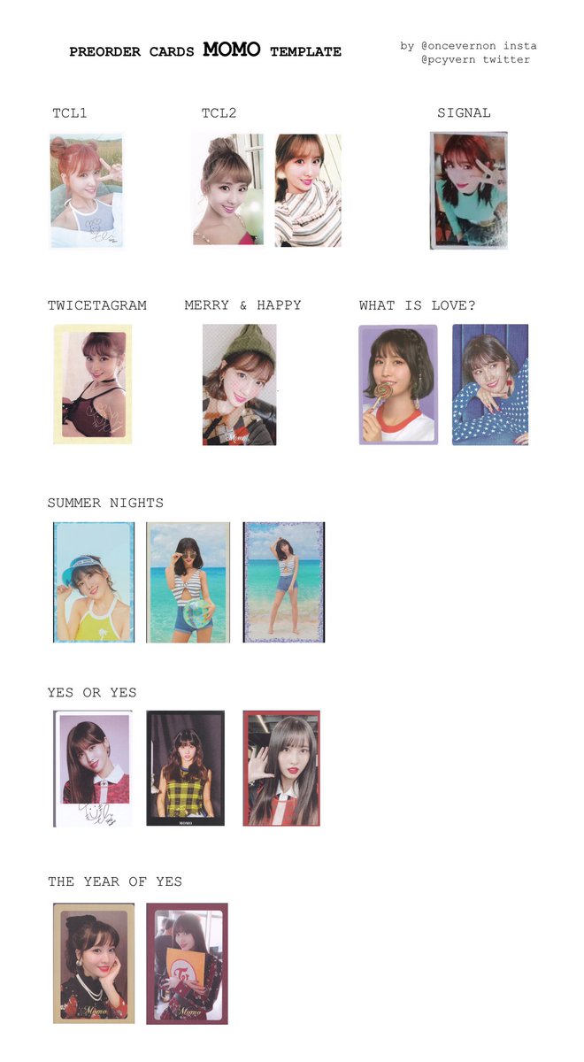 nayeon, jeongyeon, momo preorder card templates