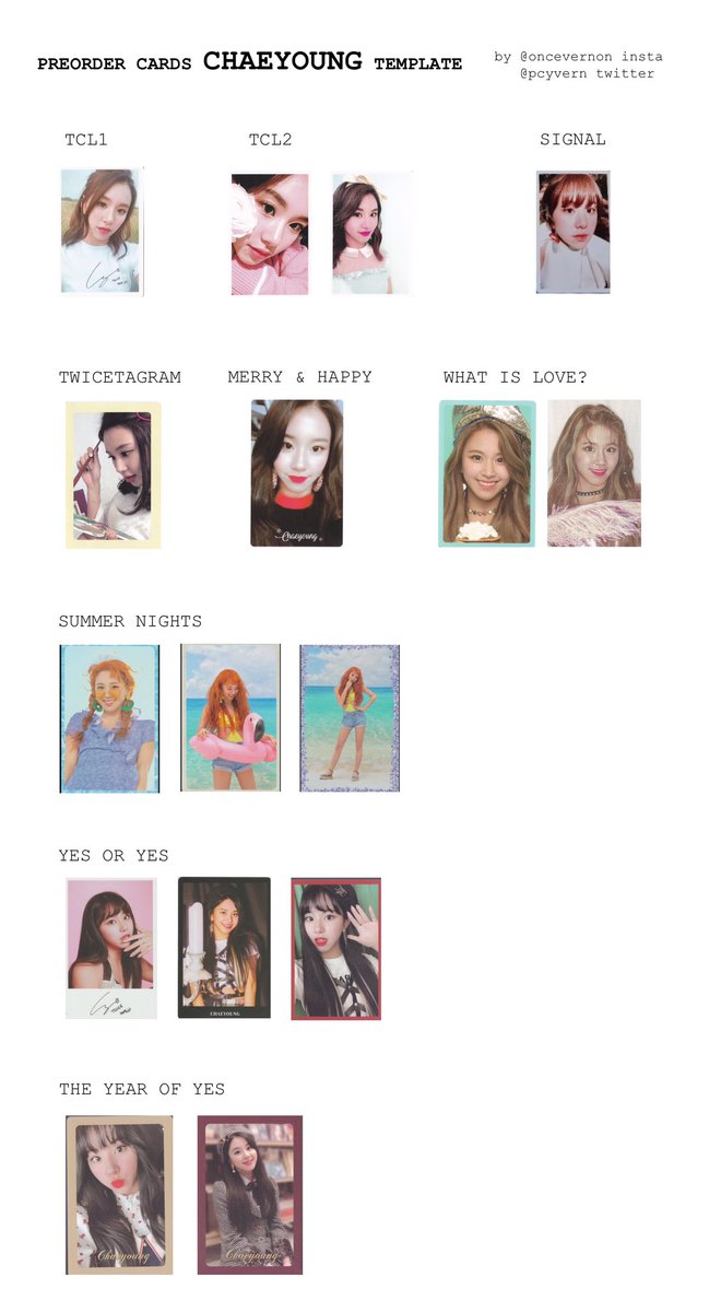 dahyun, chaeyoung, tzuyu preorder card templates