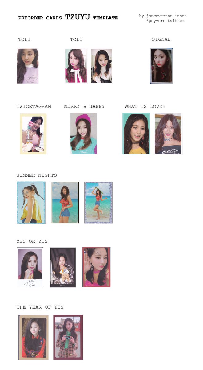 dahyun, chaeyoung, tzuyu preorder card templates