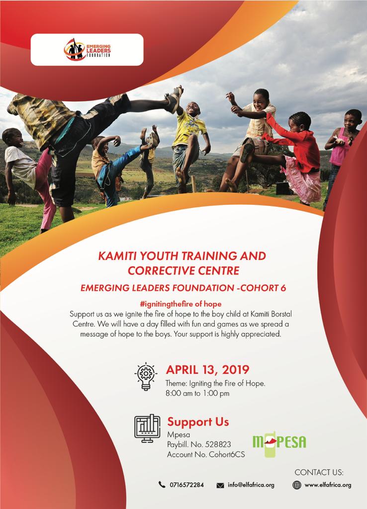 Support us to support the boys at Kamiti Borstal and show them that they matter and they can make a difference in the society #ELFImpact #ELFCohort6