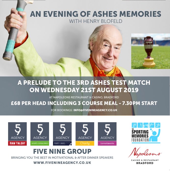 BREAKING, BREAKING NEWS:

‘My dear old things...We’re bringing Blowers to Bradford!’

Proving we can attract names such as @blowersh to the City ahead of the Headingley Test Match. Places limited to 100 for this exclusive event
🎟 info@fivenineagency.co.uk
#WeAreBradford