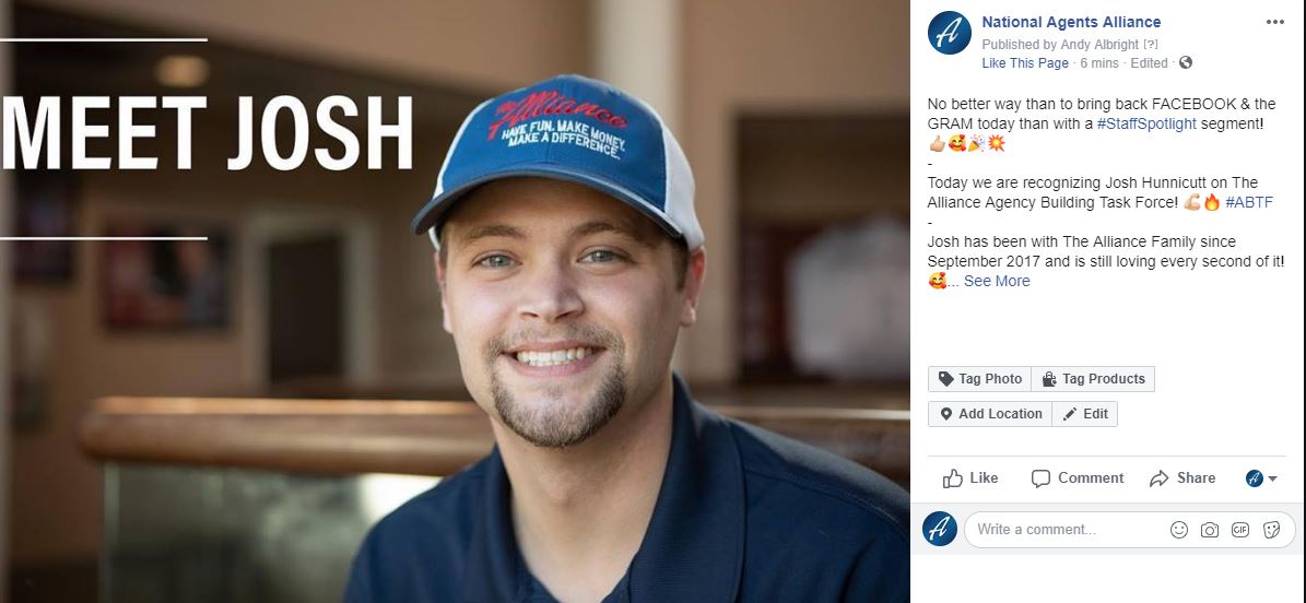 NAALeadsTheWay's tweet photo. On today's #StaffSpotlight Josh Hunnicutt gives us the inside scoop of his responsibilities within The Alliance Family! Check out the #SS series on our FB and Insta page EVERY THURSDAY! ❤️ WHO WILL BE IN THE SPOTLIGHT NEXT WEEK??? #FollowtoFindOut https://t.co/eirTw7XSyU