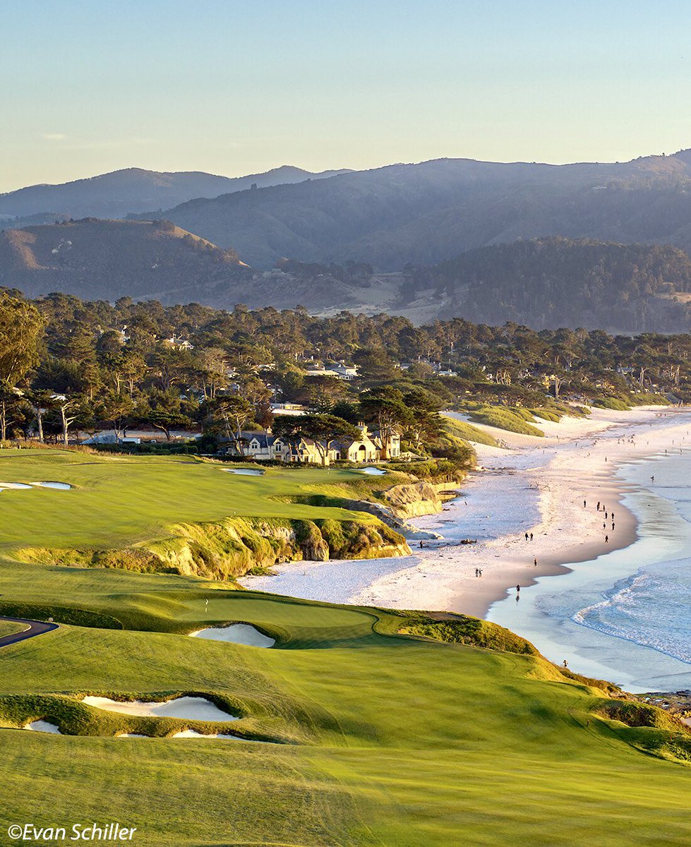 Evan_Schiller's tweet image. Nothing quite like the extraordinary views at @PebbleBeachGolf &amp;amp; the Monterey Peninsula.  I’ve always loved gazing down 9th fairway w/ 10th hole &amp;amp; Carmel Beach in the distance. @usopengolf begins here in 3 months.  #USOpen #PebbleBeachGolf @CityofMonterey
