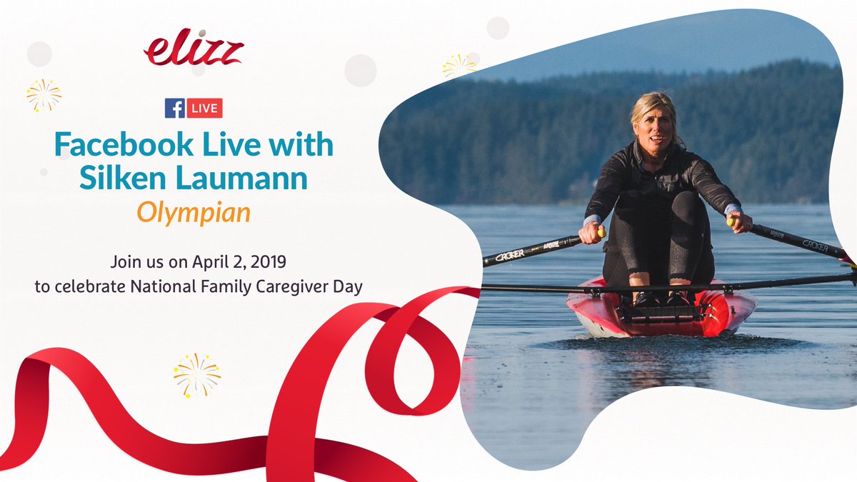 elizzbysehealth's tweet photo. Join us to watch Olympian Silken Laumann Live on Elizz Facebook, on Apr 2, 2019 at 10am EST, as we celebrate Family Caregiver Day! Tune in to hear Silken share her story and tips on taking care of yourself. #SelfCare #FamilyCaregiverDay https://t.co/BaMMgRZKpg https://t.co/DvGvC61jNa