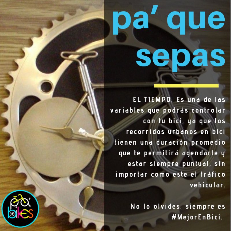 Seamos realmente dueños de nuestro tiempo! Los recorridos es bici nos ayudan a controlar nuestros traslados. #MejorEnBici <a href="/dirkjanjanssen/">Dirk Janssen</a> <a href="/NLinPanama/">Embajada de Países Bajos en Panamá</a> <a href="/raisabanfield/">Raisa Banfield #PanamáSoberana🇵🇦</a> #pabikes