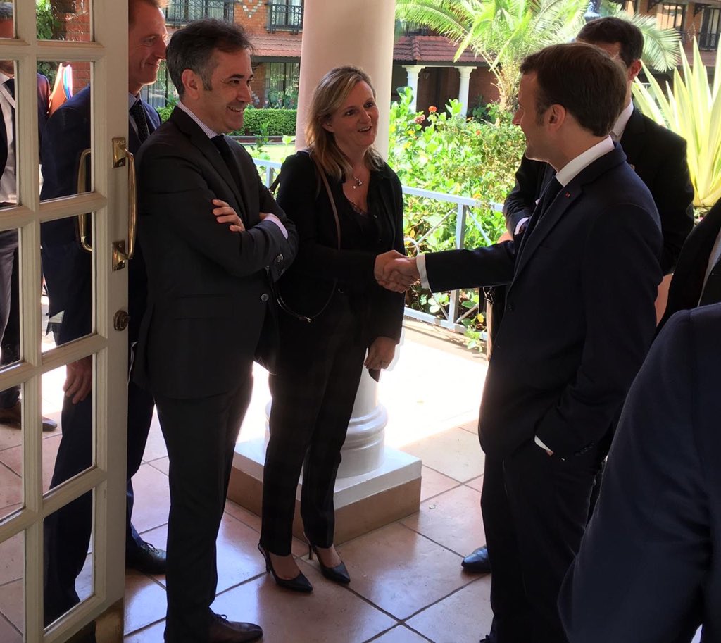 CorinedeBilbao's tweet photo. Great achievement with the @GE_Africa team this morning and @GE_Grid signing the Financial LOI for thé Menengai project during the President Macron visit to Kenya  @MEDEF_I @GE_France https://t.co/pnUOiEer1Z