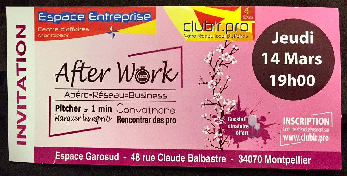 cantalie's tweet photo. Participation de @Specialist_Want à l #afterwork à @espacegarosud pour l’obtention du #prix du pitch du 14/02/2019 et la présentation d’un nouveau #pitch ! 😉📜📣💪🏼 Cc @AuroreMoser @LionelLseltz @nicolas_dulion #Montpellier #entreprise #clublrpro #business #réseau #apéro #startup https://t.co/meP4fXqCTp