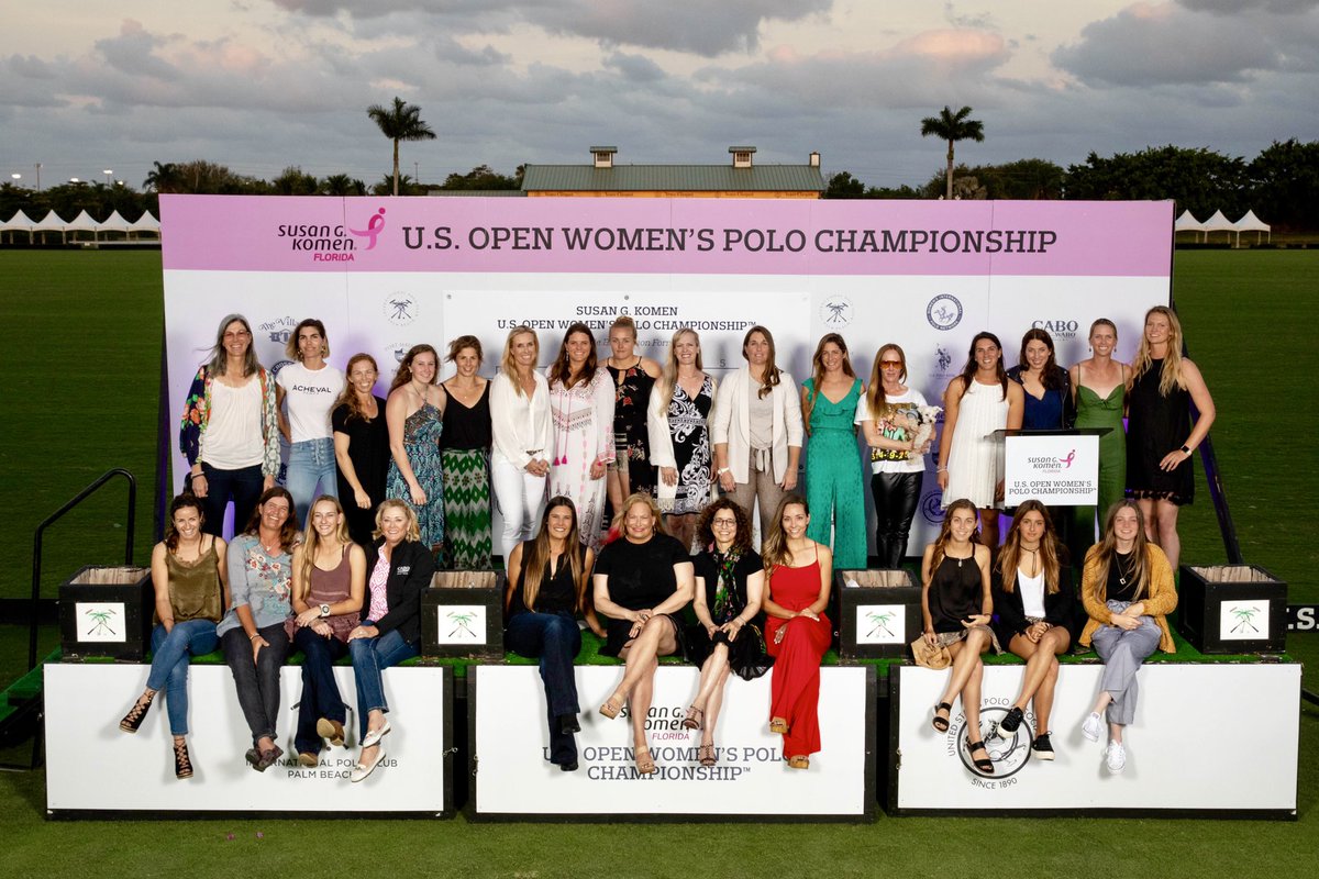 The 🎀 <a href="/SusanGKomen/">Susan G. Komen</a> U.S. Open Women’s Polo Championship™️ begins this weekend at Port Mayaca Polo Club with a record ✨8️⃣✨ teams! Schedule➡️goo.gl/yP6oE7 #WomenInPolo #HighGoal