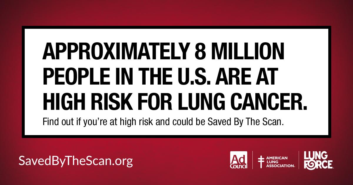 Could you be at high risk for #lungcancer? If you smoked or still smoke, this new lung cancer screening could save your life. Take our #SavedByTheScan screening eligibility quiz today: bit.ly/2IpCUm1