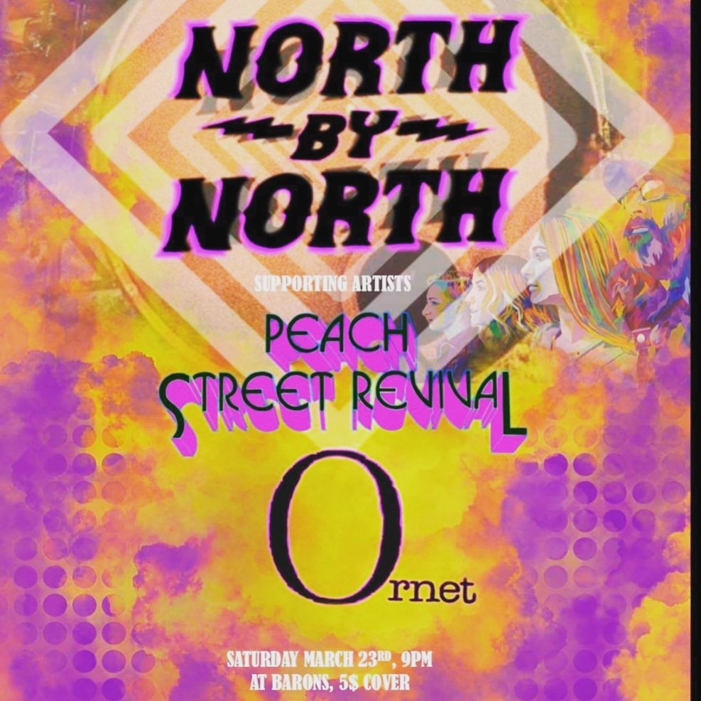 PeachStreetRev's tweet photo. Rockin Baron's in Grand Junction on March 23 with friends North by North (from Chicago) and Ornet (from Grand Junction)!  Night starts at 9PM!  Come shake your peaches and elevate your soul!

#PeachStreetRevival #indierocks #baronsgj #northbynorth #ornet #rock #livemusic https://t.co/rAA053a7tY