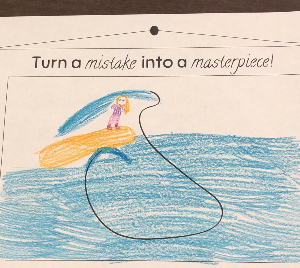 ehoodWES_FCPS's tweet photo. Brain Awareness Day 4 is my favorite! I love teaching my children the power of mistakes and how much that helps our brains to grow! Today we turned mistakes into masterpieces! #FCPSBrainWeek #growthmindset https://t.co/e8SNtSg8tb