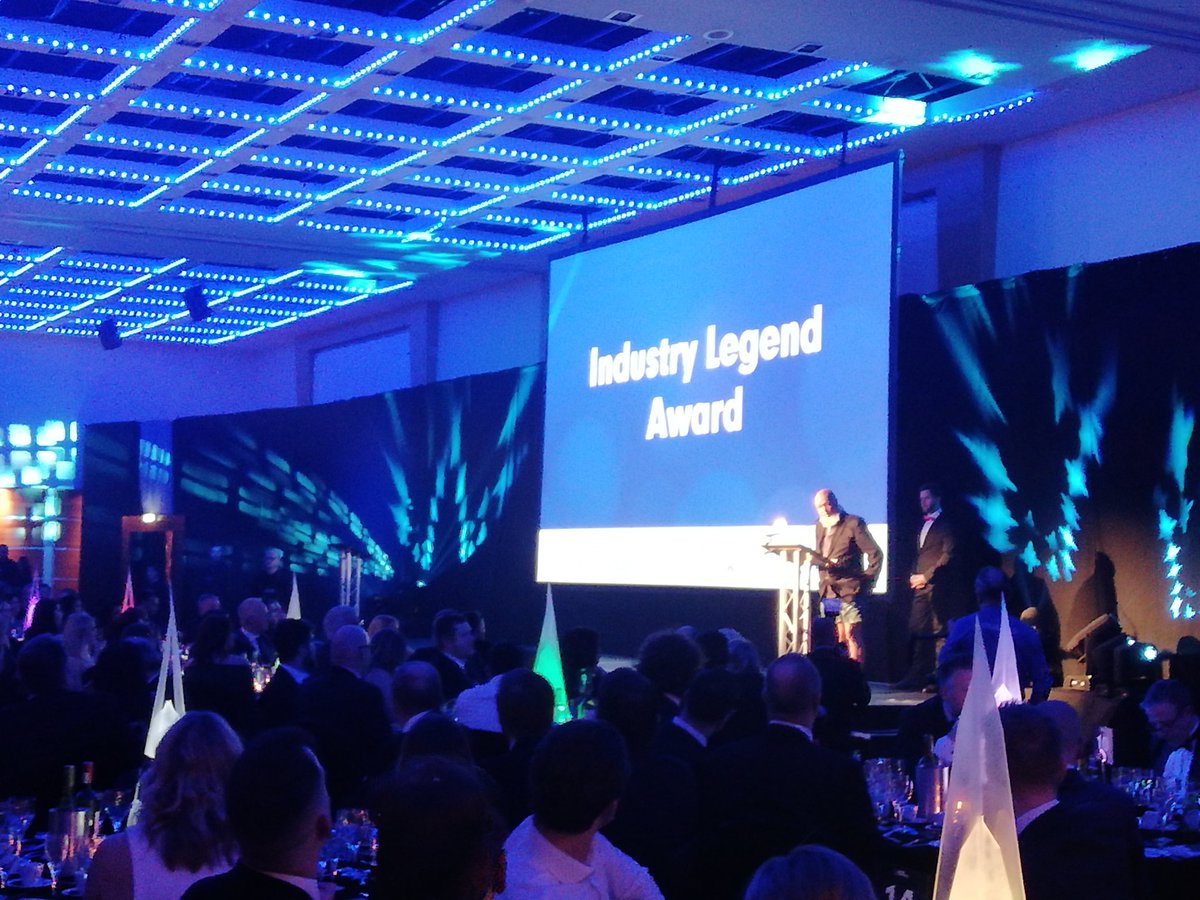 EWG_CanaryWharf's tweet photo. Congratulations to @GlastoFest #MichaelEavis for picking up #IndustryLegend award kicking off #EPAs19 in style! #Eventprofs https://t.co/WMjwuCwuKI