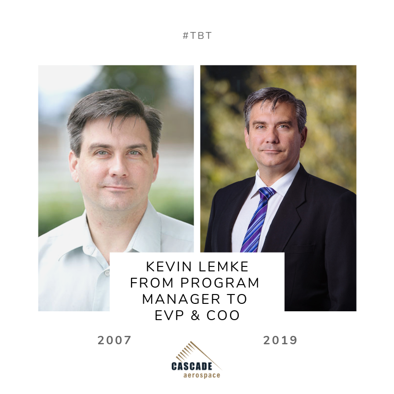 #TBT Kevin Lemke:  From Program Manager to EVP & COO of @CascadeAero. We don't think he's aged a day! #EngineeringCA #CDNAerospace #aerospaceincanada #innovationcanada