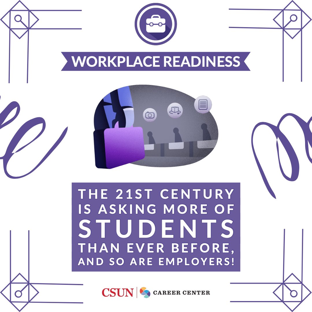 CSUNCareerCtr's tweet image. Here another part of our LOGO-WORKPLACE READINESS. Call us for further information about our resources, or visit us at Bayramian Hall 413. Our hours are Monday-Thursday 9:00AM-5:00PM, Friday 9:00PM-4:00PM #csuncareercenter #csun #workplacereadiness #csunstudent