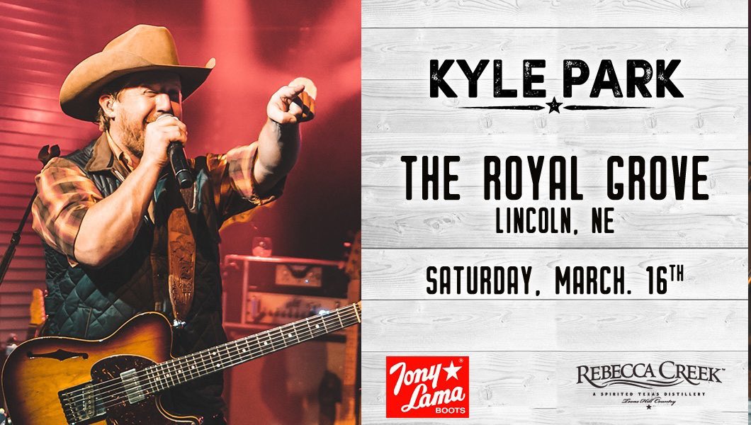 TexasCountryPR's tweet photo. Lincoln, NE ‼️ 

RT &amp; Like for free tickets to see @kyle_park Saturday night @theroyalgrove 🔥❤️🎶✨ https://t.co/4XuAIgYNfi