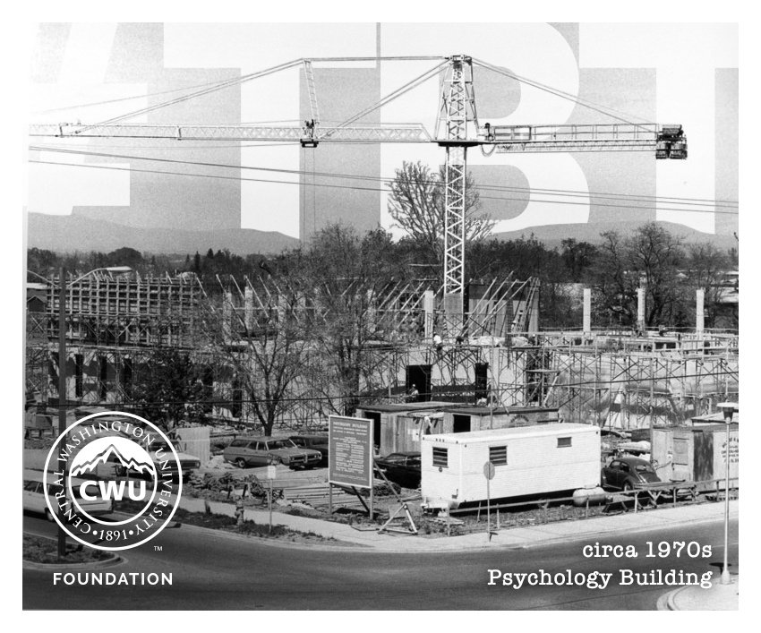 CWUFoundation's tweet photo. #TBT to the 1970s when the psychology building was being built. Do any of you remember seeing this construction on campus? 

#CWUFoundation https://t.co/0y5pL2oh9v