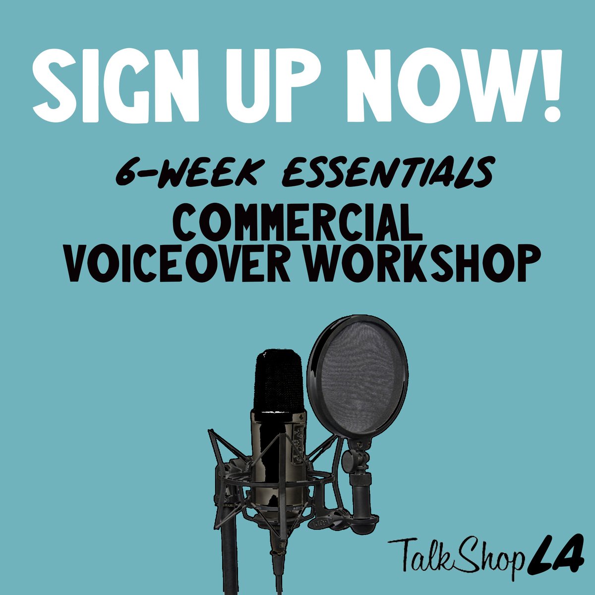 TalkShopLA's tweet photo. It's not too late! 🎙 Our commercial voiceover workshop begins Tuesday, March 19th! Email us info@talkshopla.com to reserve your spot in class! 🙌🏻 https://t.co/O3mdp8BxcK