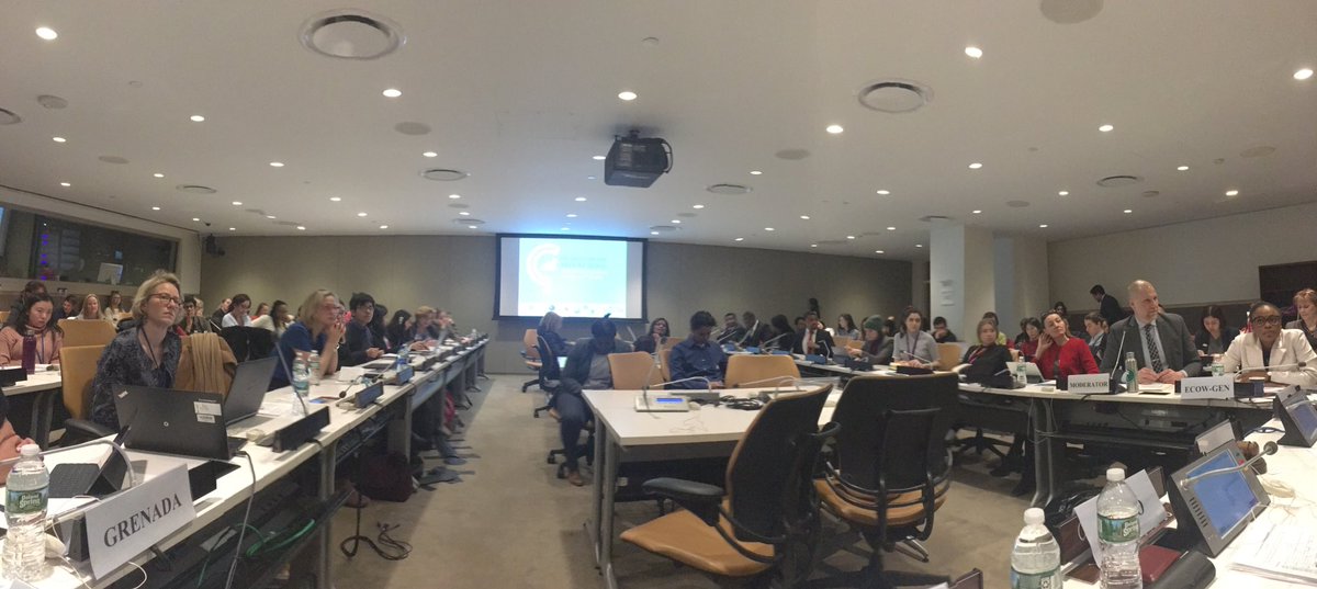 Full house when Gender Dimensions of Energy and Industry were discussed. Policies should not socialize risks and privatize profits. #CSW63 #FinlandCSW