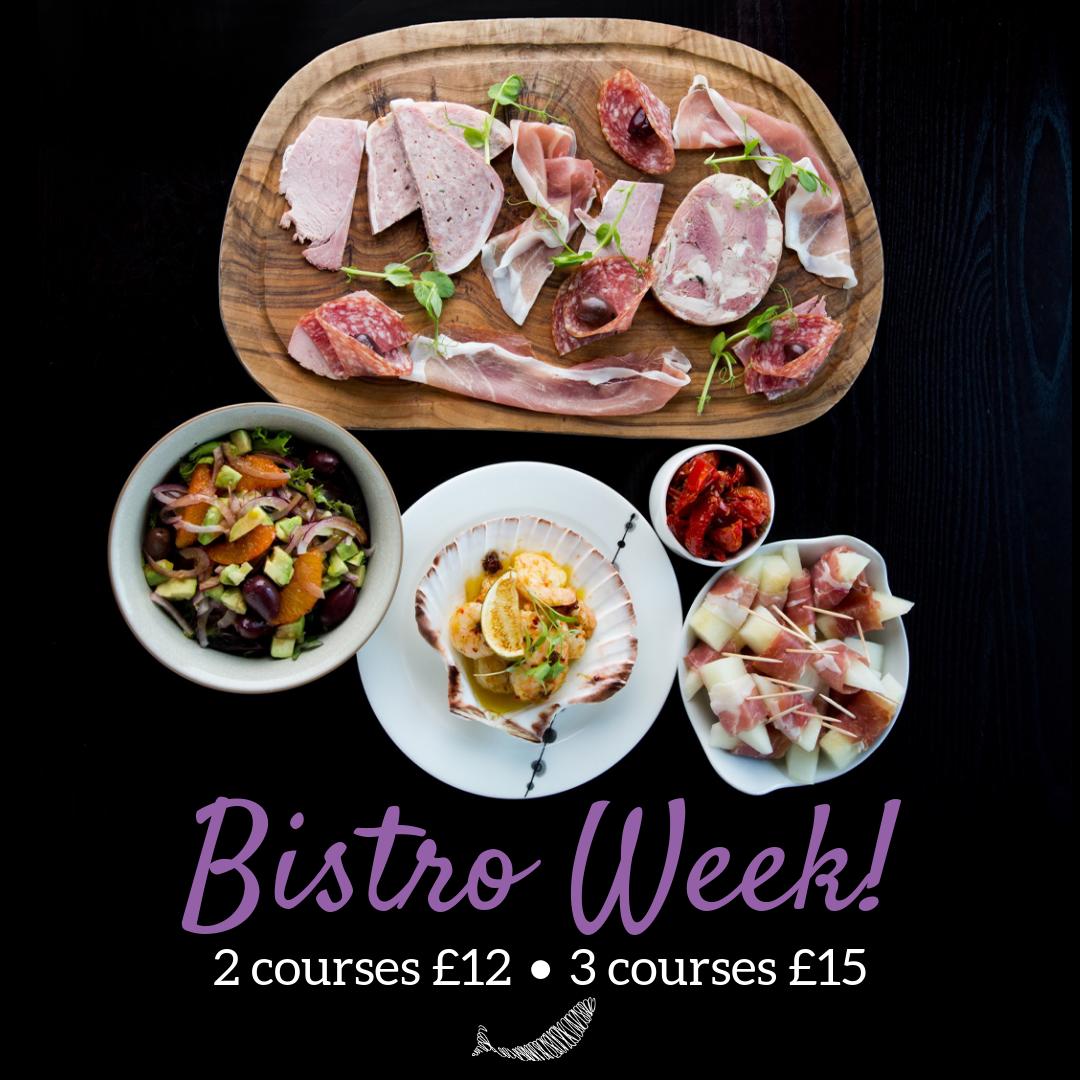 Who's sampled our Bistro Week menu yet?!

Well good news if you haven't, as Bistro Week continues every day until Friday 22nd March!

Enjoy 2 courses for £12 or 3 courses for £15 from this delicious, set-price menu 😄 book on our site now so you don't miss out!