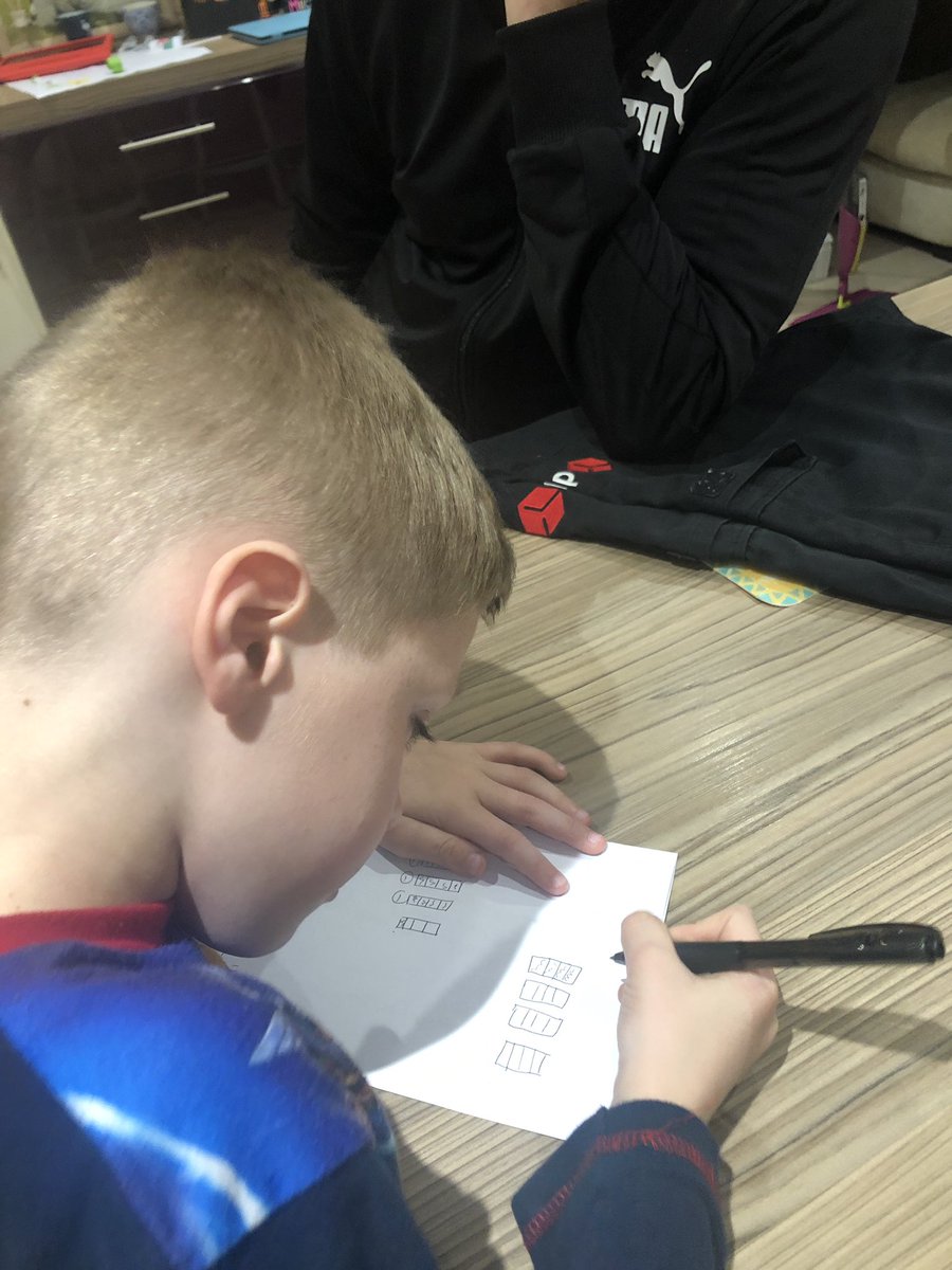 Nicib55Bennett's tweet photo. @ysgolbrynhedydd proudly showing Daddy what he has learned with fractions today 😁 #year4CE https://t.co/I46CVjOXEm