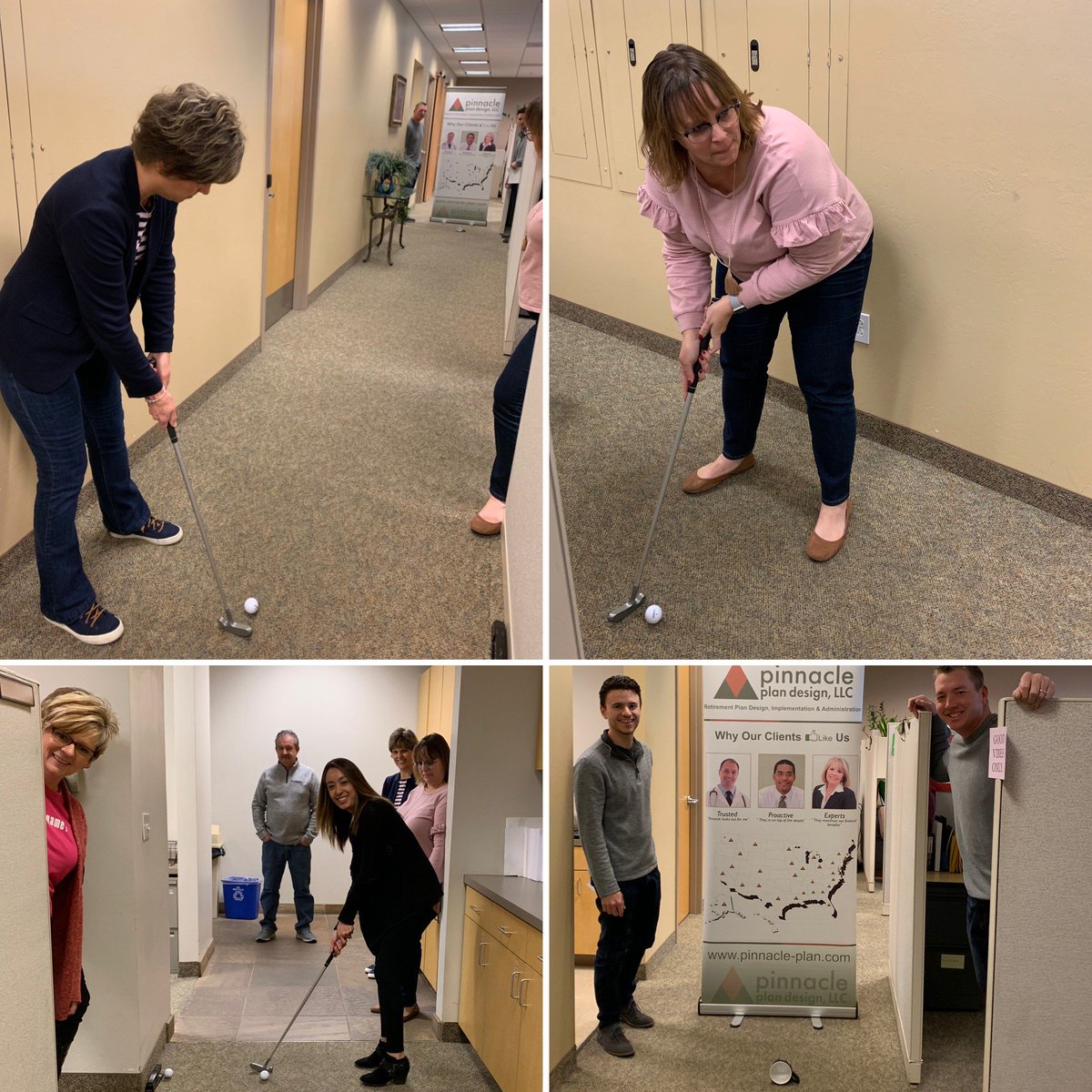 We took a quick break from busy season today to Pause and Putt! Congratulations to Lori Johnson for sinking the putt and winning the Amazon gift card! Video of the winning putt: youtube.com/watch?v=n8imst… #401k #retirement