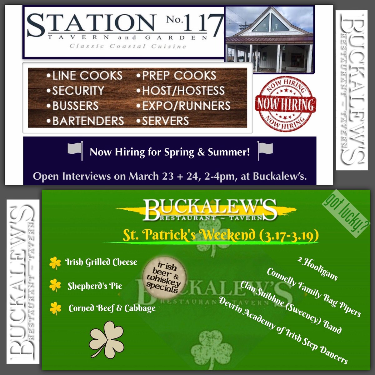 Come me up, to throw back! <a href="/Buckalews/">Buckalew's</a> #BeachHaven #ThrowbackThursday #StPatricksDay 
Click for application: buckalews.com/ContactForm.as…