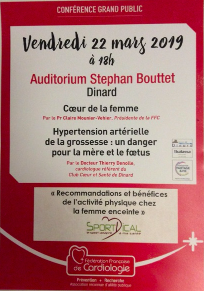 SportDical's tweet photo. [Save the date] Retrouvez-nous vendredi 22 Mars à 18h00 @Villededinard aux côtés du Pr Claire MOUNIER-VEHIER &amp; du Dr Thierry DENOLLE. Ns présenterons les recommandat° et les bénéfices de l'activité physique chez la femme enceinte. #conférence #CoeurDeFemmes #stapsAPA #EAPAS https://t.co/zBxf8GQa9j