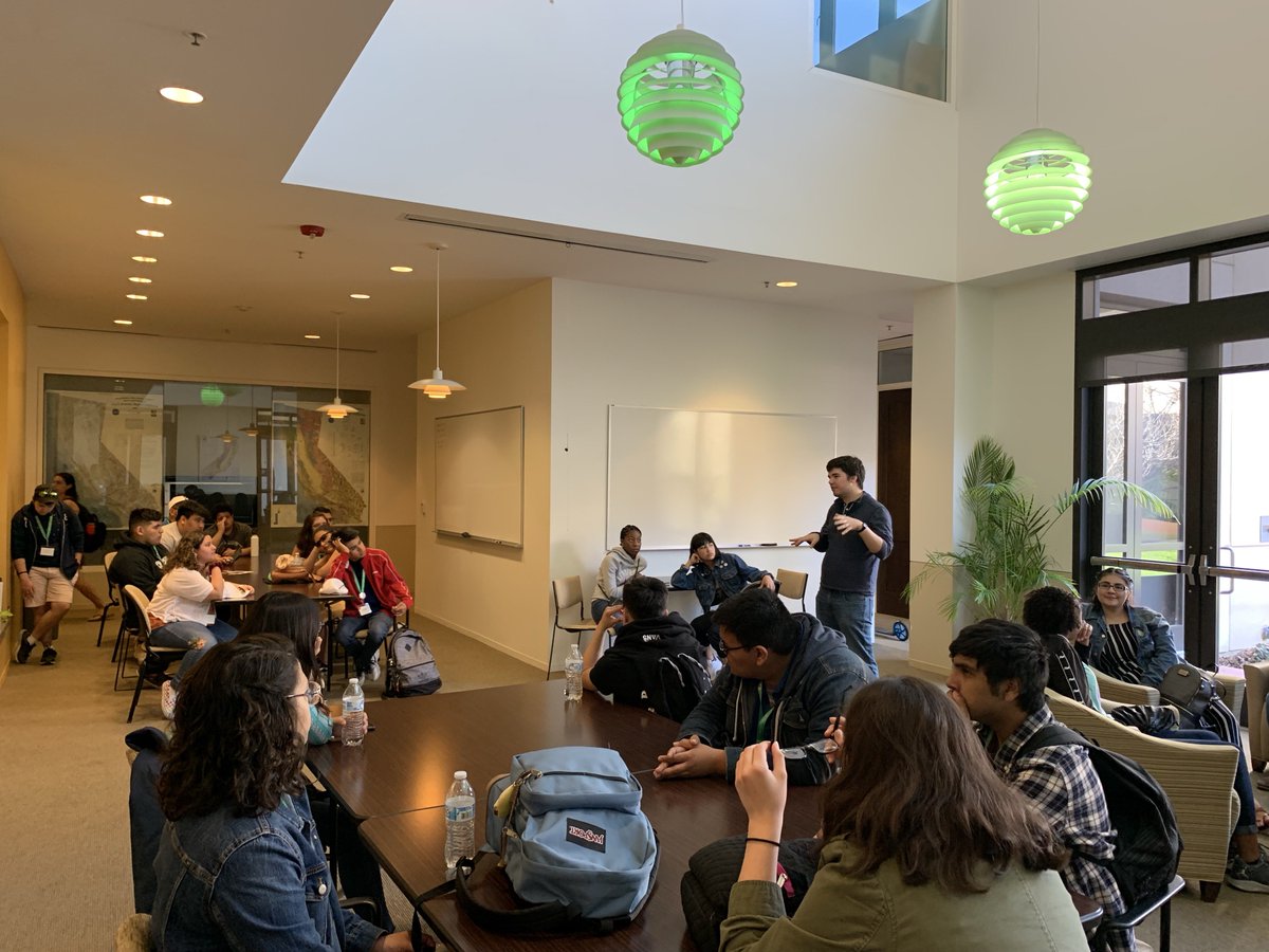 SaisdCCR's tweet photo. Class of 2020 Juniors met with seven amazing Pamona College students during their campus visit. They were able to tour the campus and their support services/dorms and connect with these students, one being from San Antonio, Texas! https://t.co/HZ8zmILXte