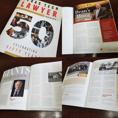 Promofuse's tweet image. #throwbackthursday! Back to December of last year, we had the opportunity to design the 50th Anniversary edition of Texas Tech Lawyer. We were really proud of the way it turned out and they loved it!

 #publicationdesign  #texastech #magazinedesigner #lubbock #publicationdesign