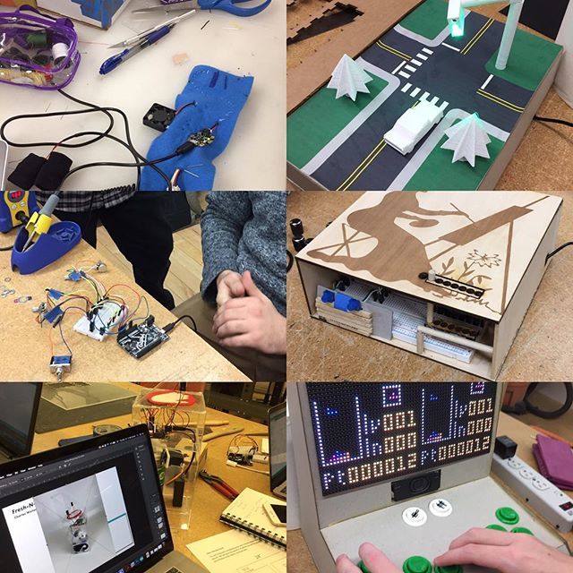 Drexel_UXID's tweet photo. Cool things are being created in the @drexelwestphal @drexelhybridmakinglab #makerworkshop class with a the @adafruit #metro. #makersgonnamake #arduino https://t.co/29xHg6kedG
