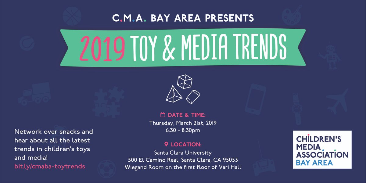 Network over snacks and hear about all the latest trends in children's toys and media! bit.ly/cmaba-toytrends