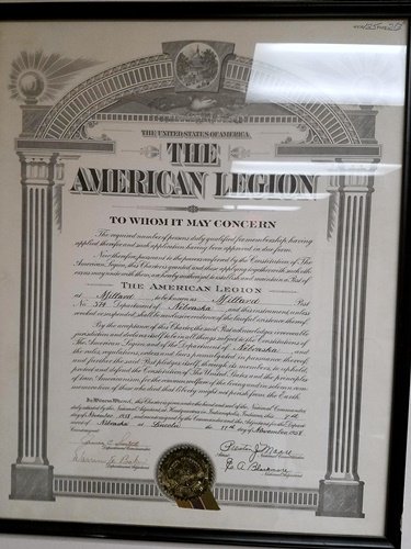 ALAUnit374NE's tweet photo. Millard American Legion Post 374 History: Original Charter
Millard Post 374 was chartered in Nov 1958. That year @AmericanLegion National Commander was Preston J Moore from OK and Dept. of Nebraska Commander was Jim C Smith #Legion100th #Team100 #AmericanLegion #netal2019 https://t.co/RQ8UfP48Sx