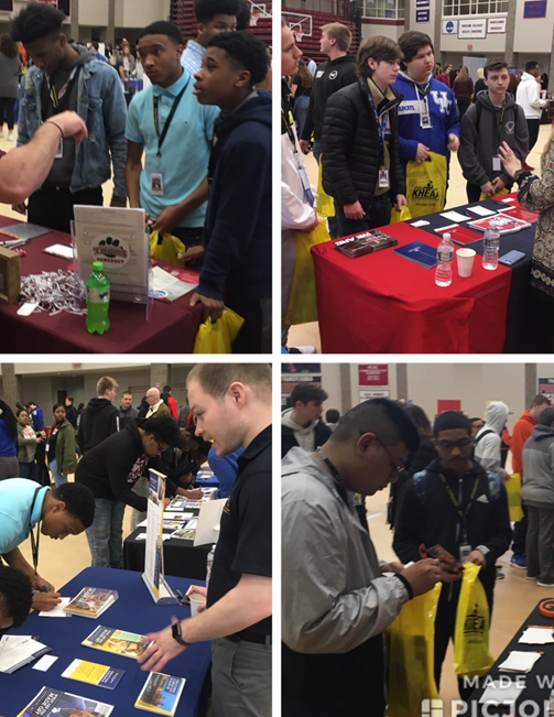 BSHSacademies's tweet photo. "Men in Medical" visited @Transy 2019 Regional College Fair. It was a very positive experience, and the young men showed off their success skills. Multiple college representatives expressed how impressed they were with our students! #ThatMedLife #DefendingStation https://t.co/tMDEEuVjl7