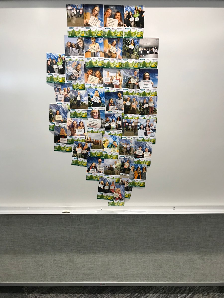 GROWMARK's tweet photo. GROWMARK employees had a little fun today celebrating #NationalAgDay. Did you know Agriculture is the nation's largest employer with more than 23 million jobs? Have you thanked a farmer today? #AgDay19 #GROWMARKLife #FSProud https://t.co/xbF6nB8Nde