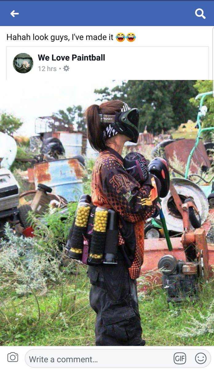 DoomKittenPlays's tweet photo. When a paintball clothing store shares a photo of me from years ago... #womenofpaintball #pewpew #ididathing #seasonstartssoon #oldteam #loadsofmemories https://t.co/lPAfus7UA1