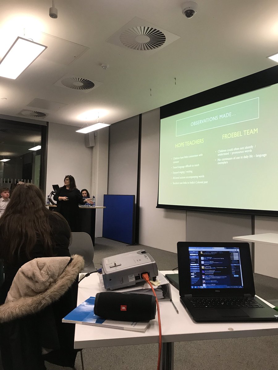 tmFroebel's tweet photo. Laura Thornton speaking about Contextualising Nursery Rhymes in the classroom! #tmmaynooth #tmfroebel https://t.co/iujJBRQ1pt
