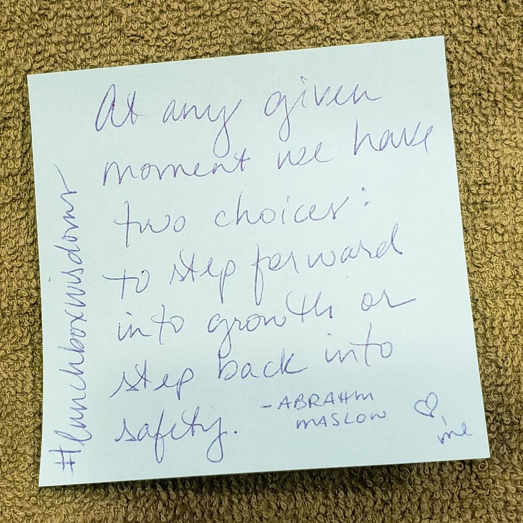 lostzerocool's tweet photo. Lunch Box Wisdom 14 Mar 2019... #lunchboxwisdoms #dailymotivation #myslightedge #wendyswisdoms #abrahammaslow @wendyalexandre https://t.co/X8AABDEOMo