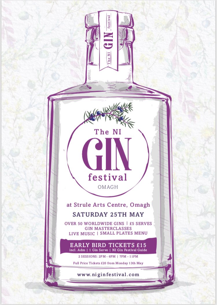 Way up north in old Tryone, there's a pretty little gin I'll call my own. 

But dont worry we have over 50 to choose from. 

Get your tickets now
niginfestival.com
#gin #ilovegin #ginlife #ginfestival #ginlover #jawbox #malfygin #copelandgin #hapennygin #gunpowdergin