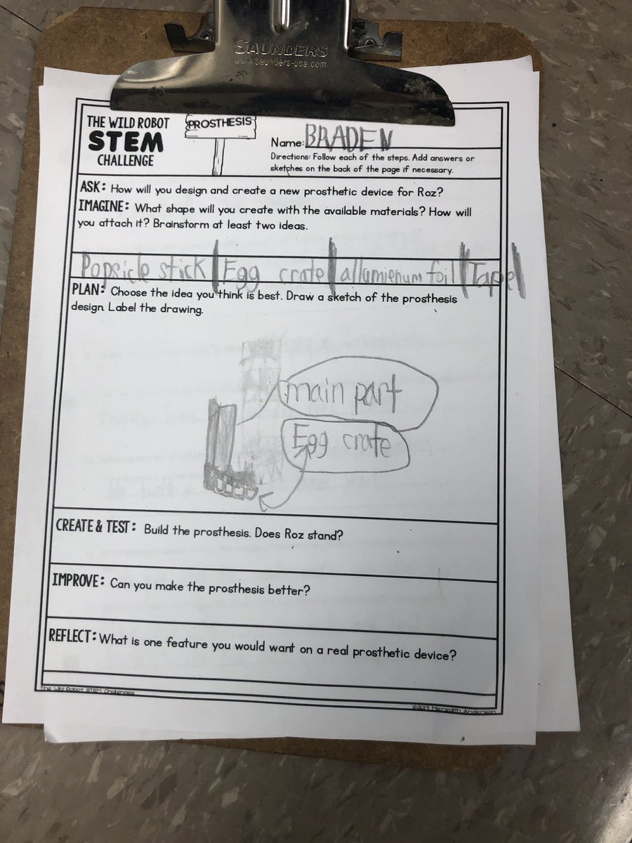 ClatterbaughS's tweet photo. 3 grade 🎯 Ss creating a prosthetic for Roz! The best part? We all FAILED!! #firstattemptinlearning #timetoredesign #lovetothinkhere @ReneeGarriss @WhitSpooner @CobbAlp @kfyoder1 @MrsRoach4 #thewildrobot @MtnViewES #perseverance https://t.co/8VwWiW9jZT