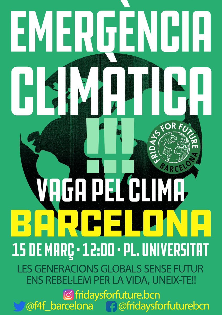 claudiocarmonav's tweet photo. Demà toca cridar contra el canvi climàtic! 
Necessitem un model més sostenible i respectuós amb el Planeta, i el necessitem ja! 

#FridaysforFuture
#SchoolStrike4Climate
#ClimateStrike 
#VagaPelClima https://t.co/ygccpGvoff