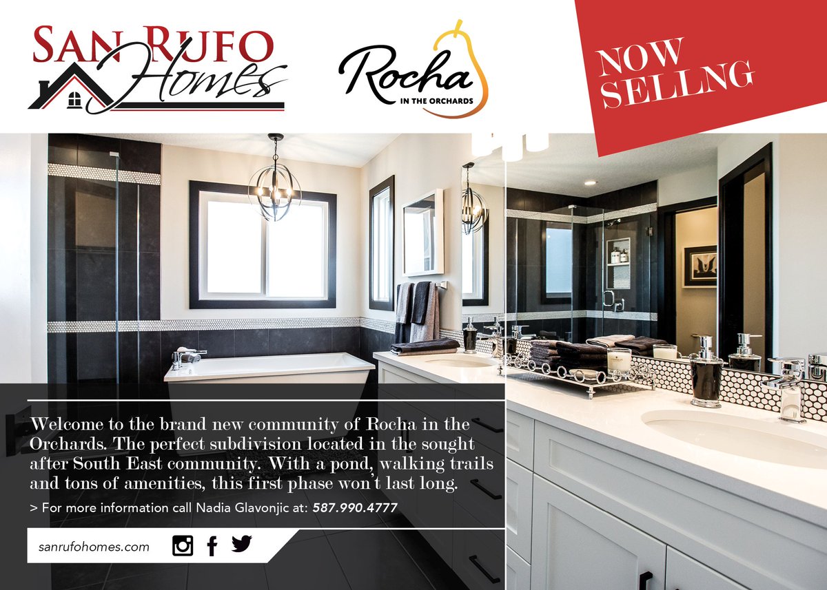 Sanrufohomes's tweet photo. We can't wait for our brand new community to open!! This stunning south Edmonton location will be full of walking trails, pond and fruit bearing trees. Reserve your perfect lot now. #rocha #yeg #newhomesalesyeg #sanrufohomes https://t.co/oM3HvIN2EY