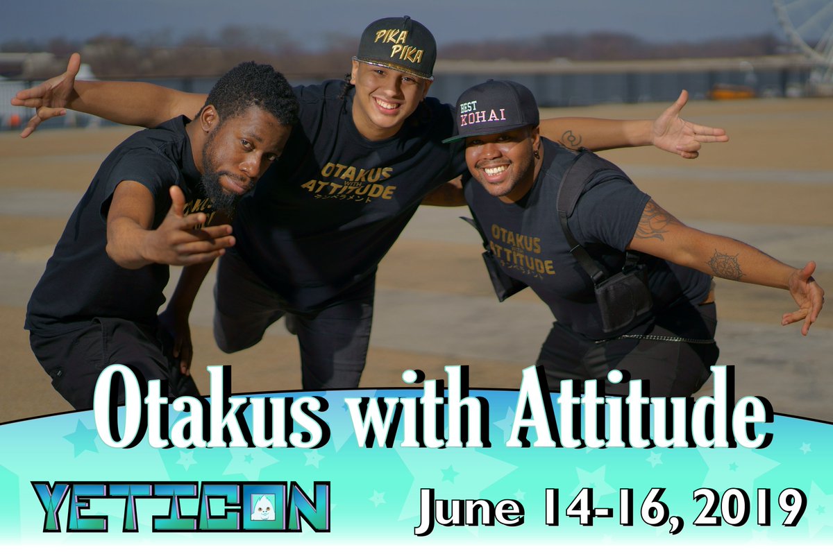 YetiConAtBlue's tweet photo. YetiCon 2019 Guests: @OtakusWAttitude DJs: @DJKennethRage, DJ Kyon, and DJ @OhHeyItsSK will be playing at YetiCon 2019!

Otakus With Attitude is a team of Cosplayers, DJs, Streamers and Writers who are passionate about furthering along the mission of nerd, gaming and pop culture. https://t.co/jPXMZDBMYi