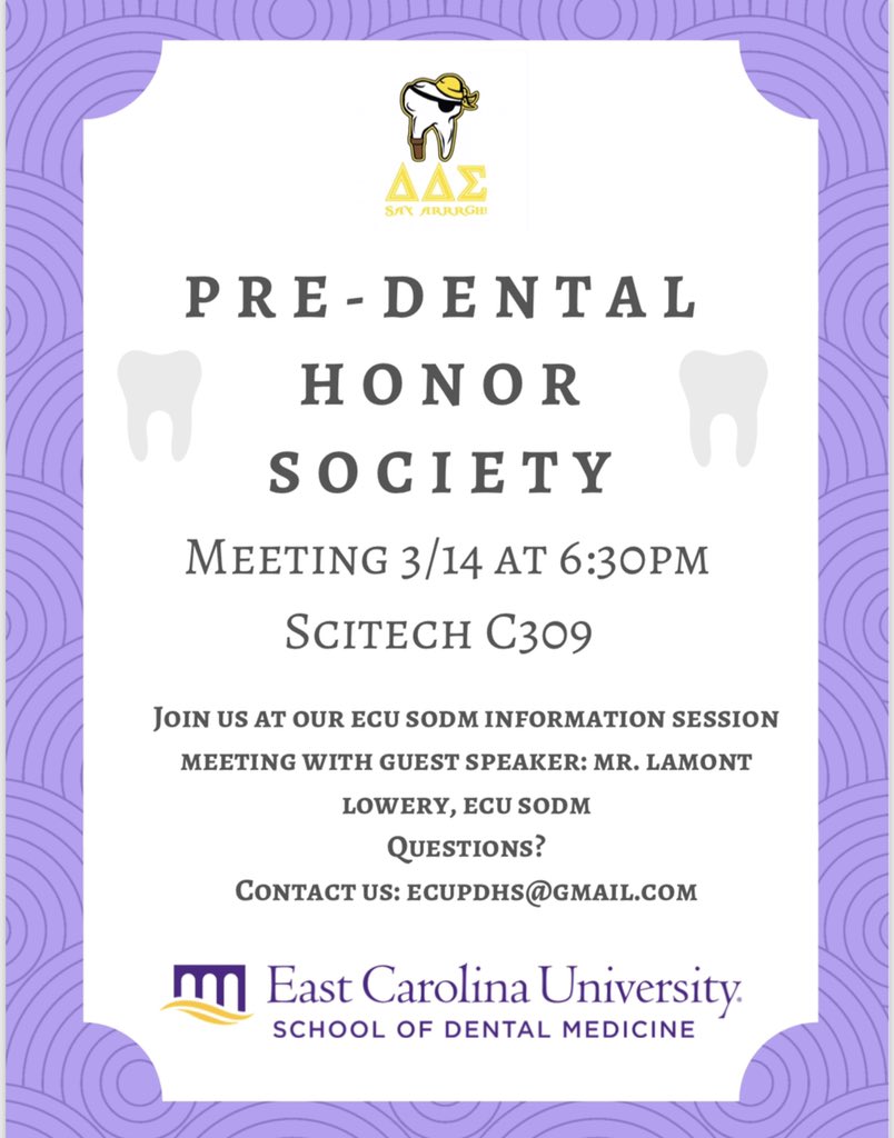 Hellooo Pre Dental Pirates! We look forward to seeing you all at tonight’s meeting! 👌