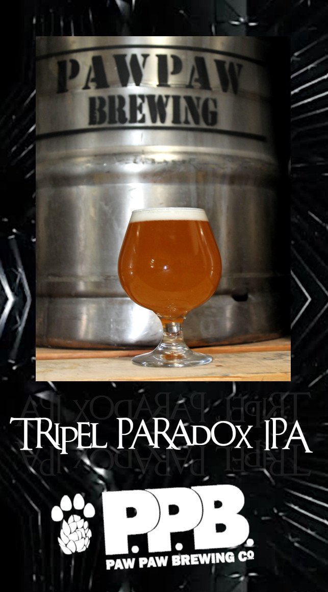 2pawsbeer's tweet photo. Beer Release Alert!!! We are excited to announce the release of our "Tripel Paradox IPA," a Belgian Tripel style IPA, coming in at 8.7% abv. A big thanks to our friends at @TibbsBrewing for collaborating with us on this awesome new brew! #2PawsBeer #ChooseYourPath #PPBC https://t.co/PZg3J3IfTT