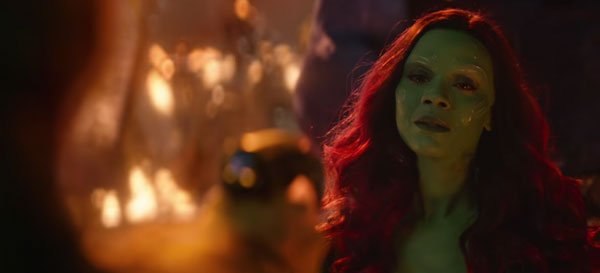 Katie 😈 on Twitter: "Thanos brings Gamora back to his throne room (a room Gamora saw often as a child) and again, they're sounded by darkness with only the smallest hints of
