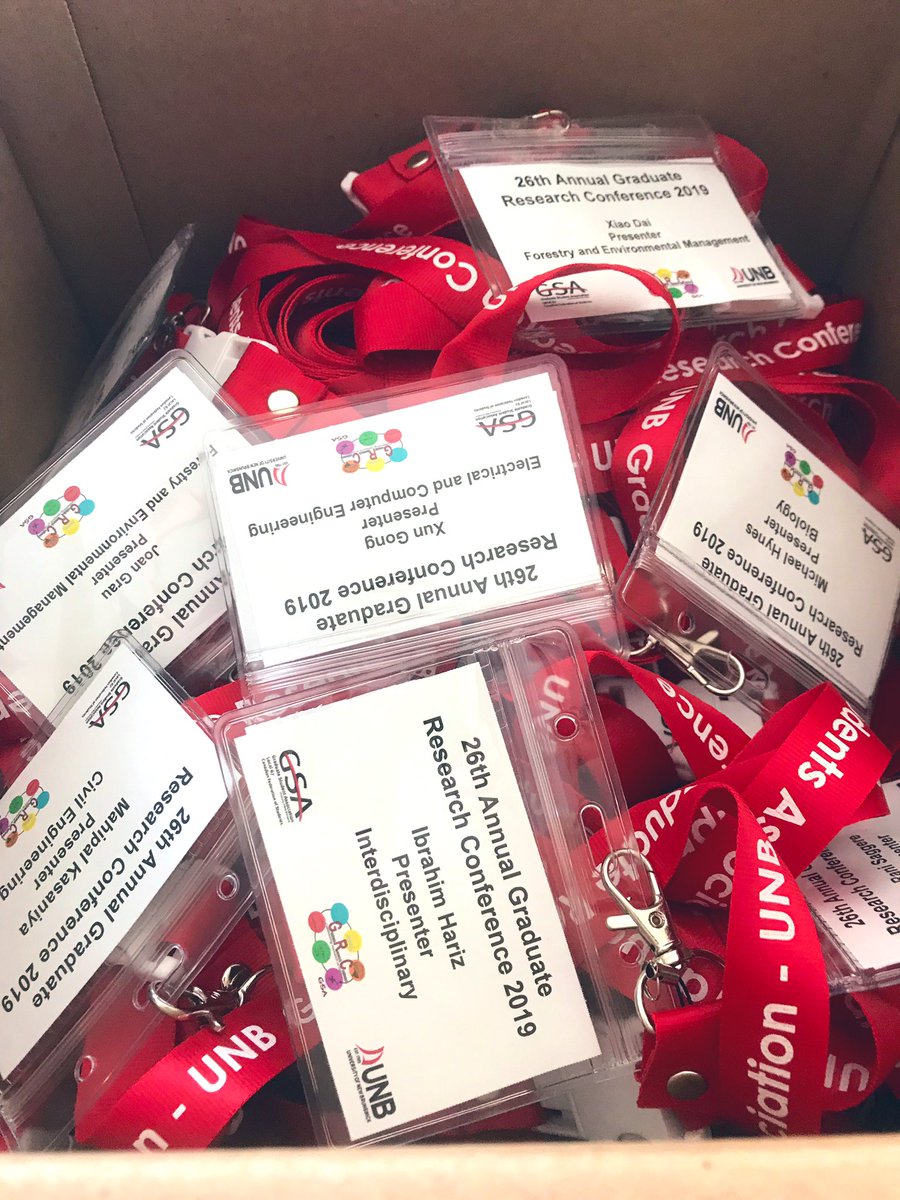 UNBSGS's tweet photo. The Graduate Research Conference Committee is hard at work prepping for next week’s conference! ❤️🖤#UNBGRC2019 #UNBResearch https://t.co/mX50fgkV59